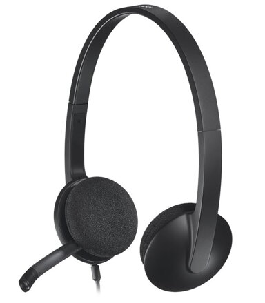 Logitech Headset Stereo H340/ drátová sluchátka + mikrofon/ USB/ černá