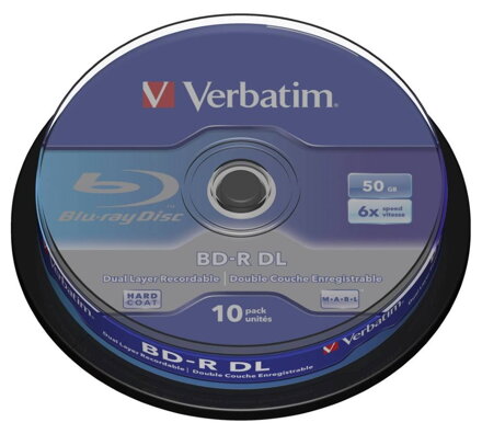 VERBATIM BD-R Blu-Ray DL 50GB/ 6x/ 10pack/ spindle