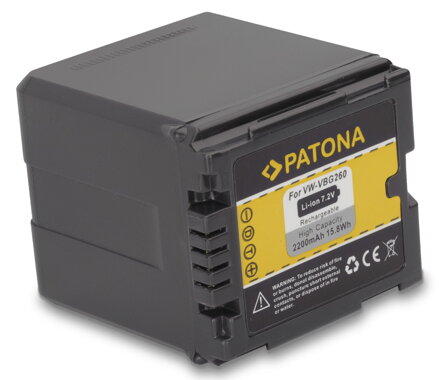 PATONA baterie pro digitální kameru Panasonic VW-VBG260 2200Ah