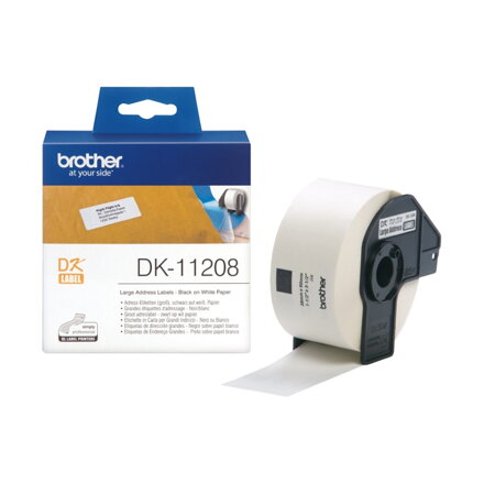 BROTHER papírové štítky DK-11208/ QL/ široké adresy/ 400ks/ 38 x 90mm