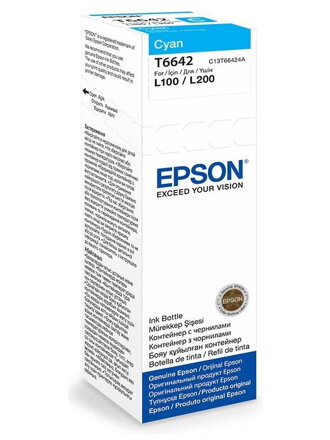 Epson inkoustová náplň/ C13T66424A/ L100/ L110/ L200/ L210/ L355/ L550/ 70ml/ Modrá