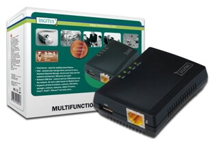 DIGITUS  1-Port. USB 2.0 - Multifunkční Síťový server