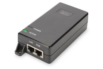 DIGITUS Gigabit Ethernet PoE + Injector, 802.3at Power Pins: 4/5 (+), 7/8 (-), 30W