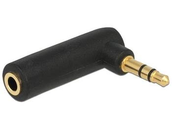 Delock audio adaptér stereo jack 3,5 mm 3 pin samec na samici pravoúhlou