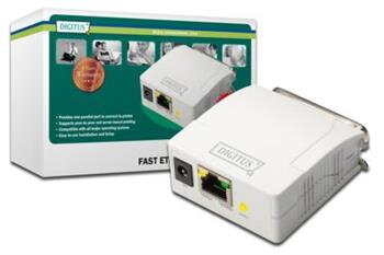 Digitus Paralelní tiskový server, 1 port, 1x RJ45, 1x M Centronics, DB-36-pin