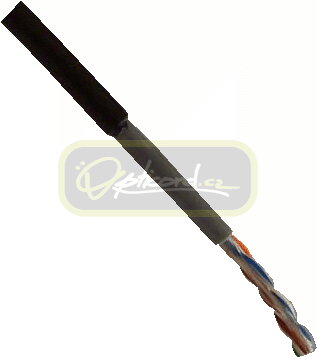 Opticord FTP kabel (drát) Cat5e Outdoor černý -40 - 70°C, bal.100m Double Jacket