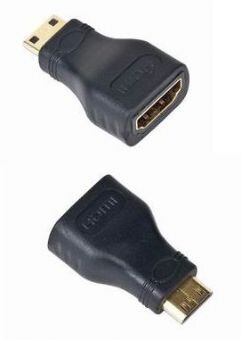 GEMBIRD Kabel red. HDMI na HDMI mini-C, F/M, zlacené kontakty, černá