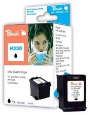 PEACH kompatibilní cartridge HP C8765E No.338, Black, 17ml