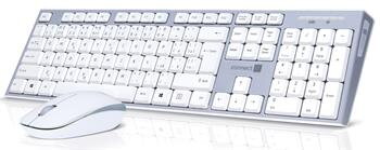 CONNECT IT Combo bezdrátová klávesnice + myš, 2,4GHz, USB, CZ + SK layout, šedo-bílá