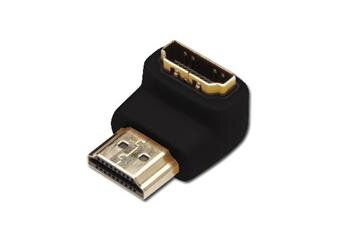 Digitus Adaptér HDMI, typ A, 90o úhlový M / F, Ultra HD 60p, bl, zlato