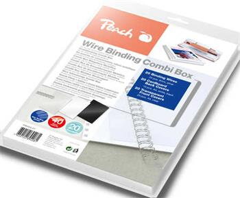 PEACH vazací drátěný Combi Box PW064-07, 20x 6mm drát, 20x přední obal, 10+10 obal