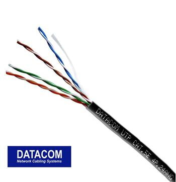 DATACOM OUTDOOR UTP drát CAT5E PE, venkovní, Fca 100m černý