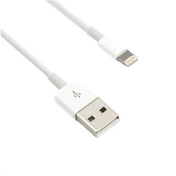 Kabel C-TECH USB 2.0 Lightning (IP5 a vyšší) nabíjecí a synchronizační kabel, 1m, bílý