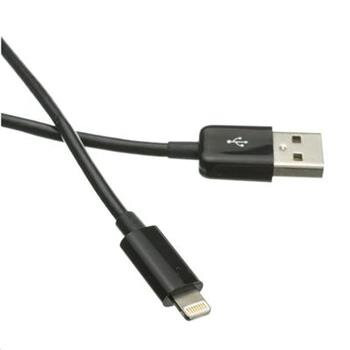 C-TECH Kabel USB 2.0 Lightning (IP5 a vyšší) nabíjecí a synchronizační kabel, 2m, černý