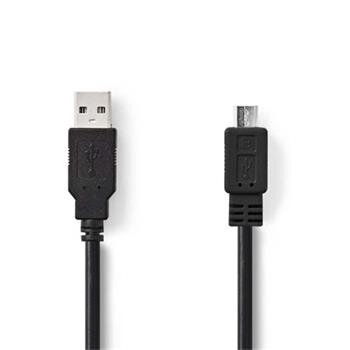 Nedis CCGB60500BK30 - USB 2.0 kabel | A Zástrčka - Micro B Zástrčka | 3 m | Černá barva Nedis CCGB60500BK30 - USB 2.0 kabel | A Zástrčka - Micro B Zástrčka | 3 m | Černá barva