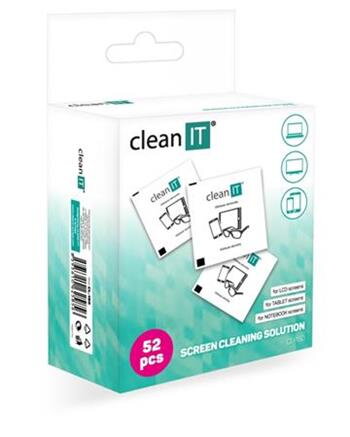 CLEAN IT čisticí ubrousky mokré kusové LCD,LED,Plazma 52ks