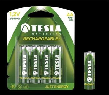 Tesla AA RECHARGEABLE+ nabíjecí Ni-MH 2450 mAh, 4 ks