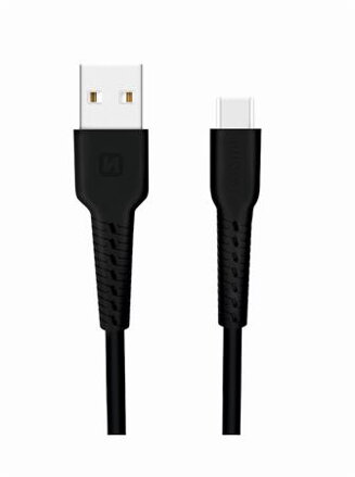 SWISSTEN DATOVÝ KABEL USB / USB-C 1,0 M ČERNÝ