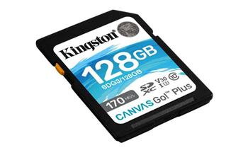 KINGSTON 128GB SDXC Canvas Go! Plus 170R/90W CL10 U3 V30