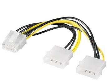 Premium-Cord Redukce napájecí 2x5.25" Molex - 8 pin pro PCI-E grafické karty