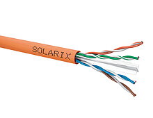 Solarix Instalační kabel CAT6 UTP LSOH LSOHFR B2ca s1a d1 a1 500m/cívka oranžový