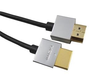 PremiumCord Slim HDMI High Speed + Ethernet kabel, zlacené konektory, 1m