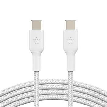 Belkin USB-C na USB-C kabel, 1m, bílý - odolný