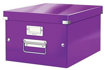 LEITZ Univerzální krabice  Click&Store, velikost M (A4), purpurová