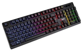 C-TECH Polomechanická herní klávesnice Iris (GKB-08), casual gaming, CZ/SK, duhové podsvícení, USB