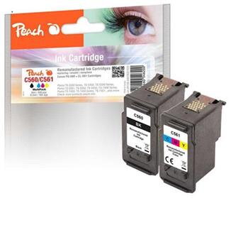 PEACH kompatibilní cartridge HP PG-560BK, CL-561C, CombiPack, black, colour, 1x8ml, 1x8,5ml