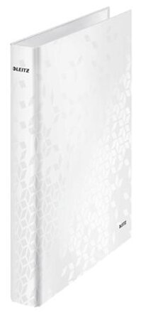 LEITZ Kroužkový pořadač  WOW, A4+, 2DR/25mm, perleťová bílá