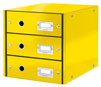 LEITZ Zásuvkový box  Click&Store, 3 zásuvky, žlutá