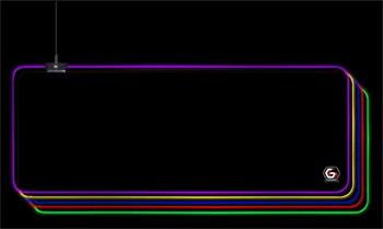 Gembird Podložka pod myš látková černá, MP-GAMELED-L, USB, RGB podsvícení, herní, 300x800mm