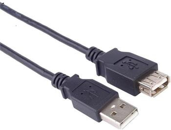 PremiumCord USB 2.0 kabel prodlužovací, A-A, 2m černá