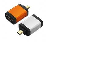 PremiumCord Adapter HDMI Typ A samice - micro HDMI Typ D samec, oranžová