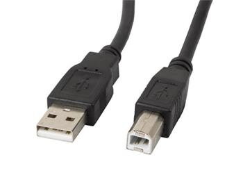 LANBERG USB-A (M) na USB-B (M) 2.0 kabel 1,8m, černý