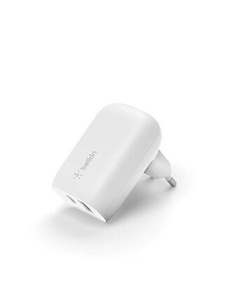 Belkin Duální 37W Power Delivery PPS nástěnná nabíječka (USB-C 25W + USB-A 12W, bílá