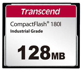 Transcend 128MB INDUSTRIAL TEMP CF180I CF CARD, (MLC) paměťová karta (SLC mode), 85MB/s R, 70MB/s W