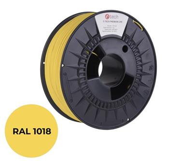 C-TECH tisková struna PREMIUM LINE ( filament ) , PETG,zinková žlutá, RAL1018, 1,75mm, 1kg