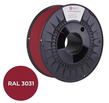 C-TECH tisková struna PREMIUM LINE ( filament ) , PETG, orientální červená, RAL3031, 1,75mm, 1kg