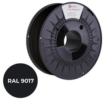 C-TECH tisková struna PREMIUM LINE ( filament ) , PLA, dopravní černá, RAL9017, 1,75mm, 1kg