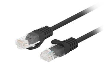 LANBERG Patch kabel CAT.5E UTP 0.25M černý Fluke Passed