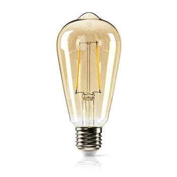 Nedis LBDE27ST64GD1 - Stmívatelná LED Retro Žárovka s Vláknem E27 | ST64 | 4,9 W | 470 lm, F