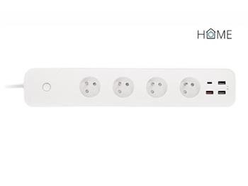 iGET HOME Power 4 USB - Smart WiFi prodlužovací přívod 4x AC 230V s 4x USB portem a měřením spotřeby