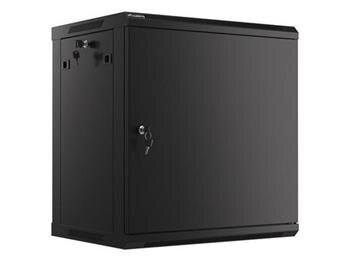 LANBERG RACK CABINET 19” WALL-MOUNT 12U/600X450 FOR SELF-ASSEMBLY WITH METAL DOOR BLACK   (FLAT PACK)