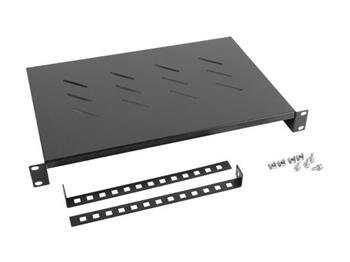 LANBERG 19" FIXED SHELF 1U/483X300MM MAX LOAD CAPACITY UP TO 25KG BLACK