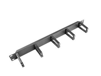 LANBERG 19" CABLE MANAGEMENT PANEL WITH 5 PLASTIC HOLDERS 1U - TYPE B BLACK