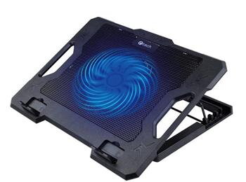 C-TECH Chladící podložka pro ntb CLP-S100, 17", 1x 140mm, 2x USB, modré podsvícení