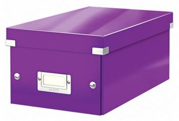 LEITZ Krabice na DVD  Click&Store, purpurová