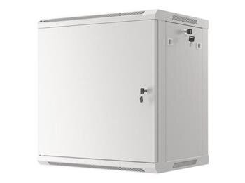 LANBERG Nástěnná jednodílná skříň 19", 12U/600x450 FOR SELF-ASSEMBLY plechové dveře šedá (RAL7035)   (v rozloženém stavu